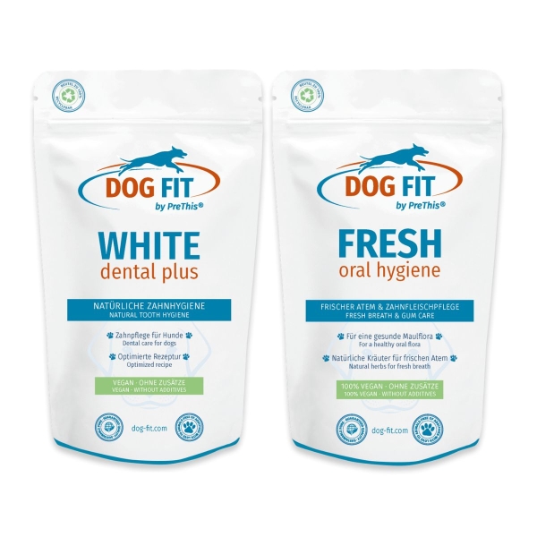 Dental Care Set - DOG FIT by PreThis® WHITE dental und FRESH