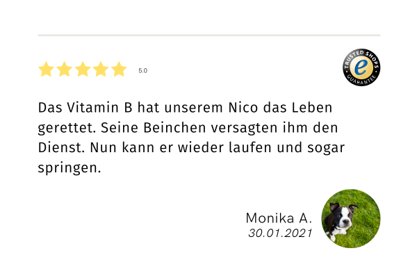 Trusted Shops Bewertung DOG FIT VITAMIN B