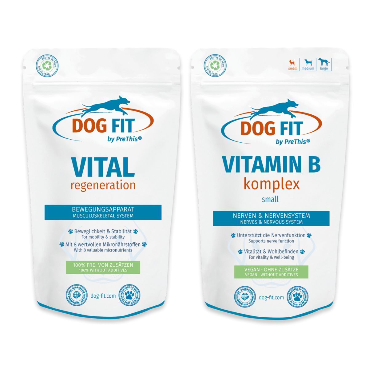 DOG FIT by PreThis VITAL regeneration und VITAMIN B Komplex Kombiset